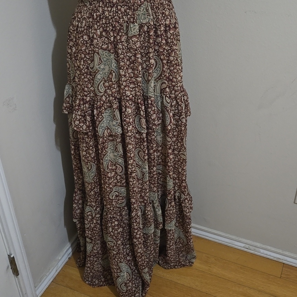 Womens Bohenian Aura Elegant Paisley Maxi Dress Size M - Picture 3 of 6